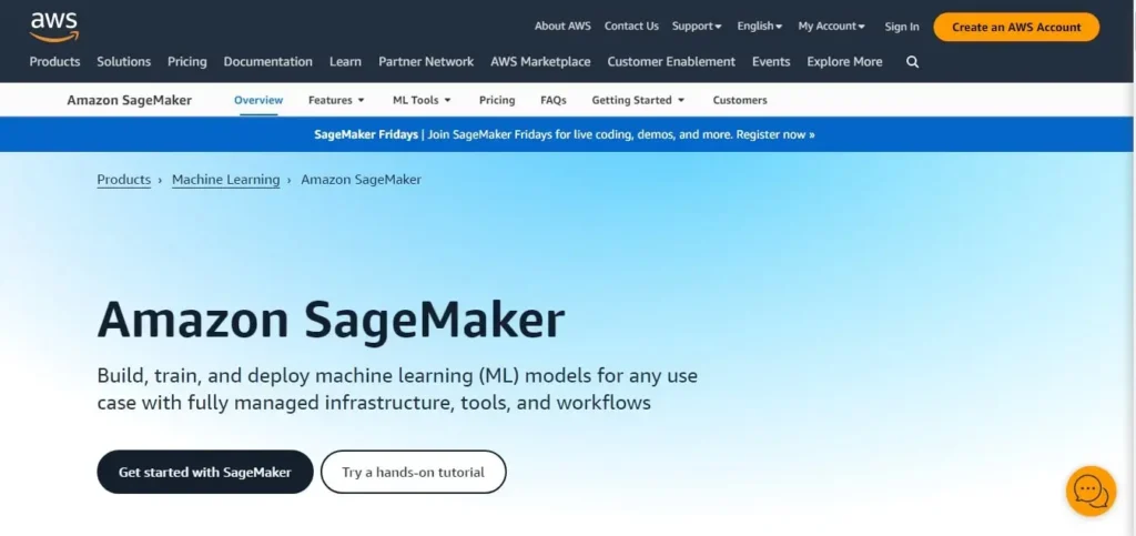 Amazon SageMaker official Website